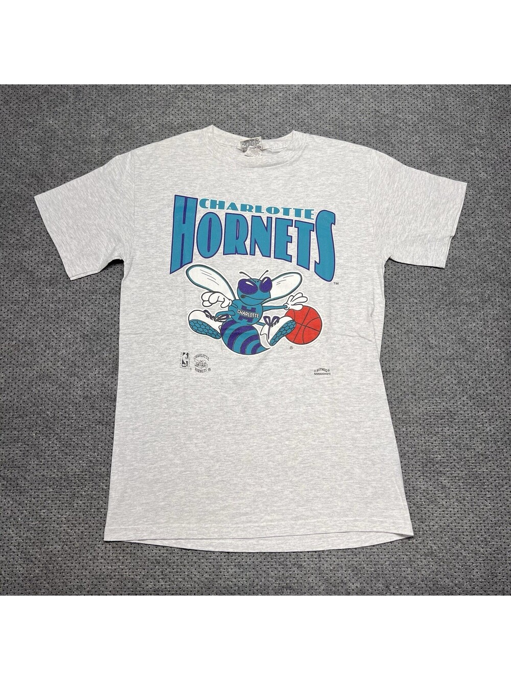 Vintage 1990S Nutmeg Charlotte Hornets Basketball T-Shirt Youth XL Rare Men’s